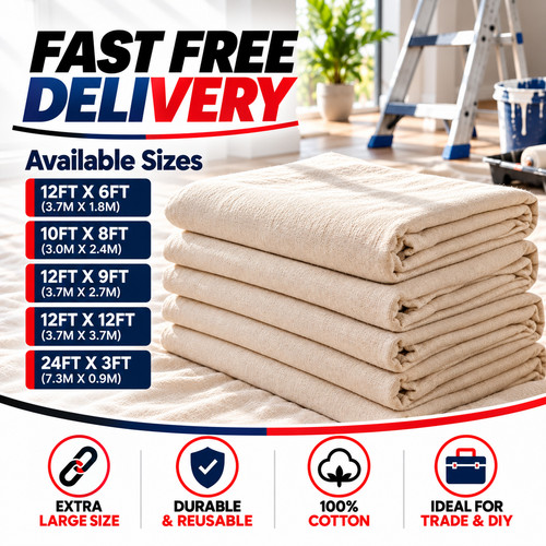 Cotton dust sheet - cotton,